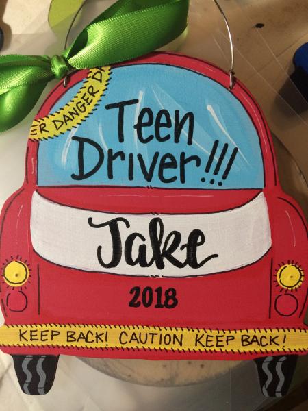 teen driver car ornament picture