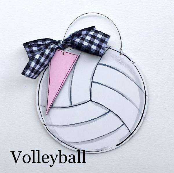 volleyball ornament with pennant