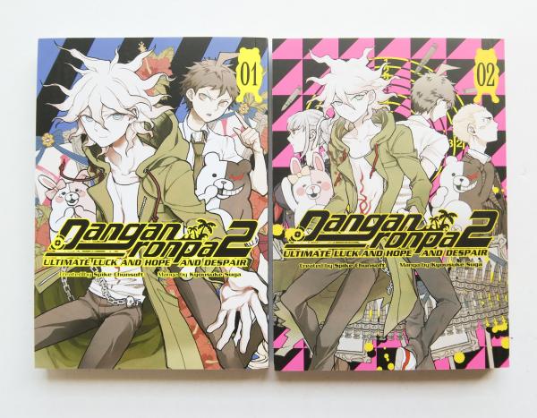 Danganronpa 2 Ultimate Luck and Hope and Despair Vol. 1 & 2 Dark Horse Manga Book Lot