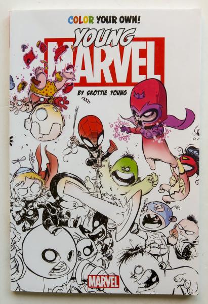 Color Your Own Young Marvel by Skottie Young Coloring Book