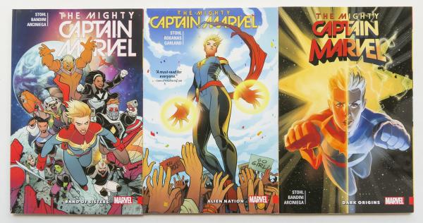 The Mighty Captain Marvel Vol. 1 2 & 3 Marvel Graphic Novel Comic Book Lot
