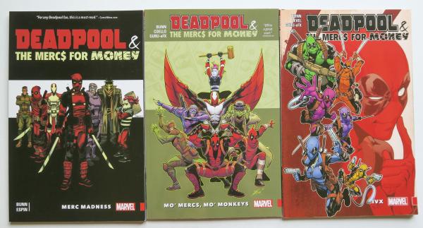 Deadpool & The Mercs For Money Vol. 0 1 & 2 Marvel Graphic Novel Comic Book Lot
