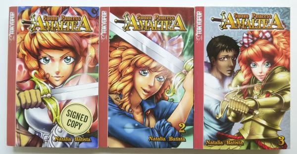 Sword Princess Amaltea Vol. 1 (Signed) Vol. 2 & 3 Tokyopop Manga Book Lot