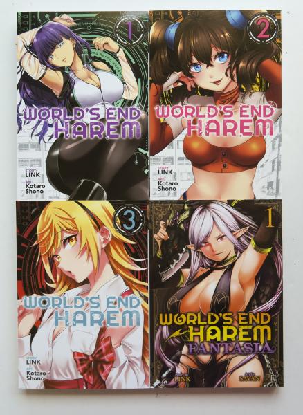 World's End Harem Vol. 1 2 3 Kotaro Shono & Vol. 1 Fantasia Savan Ghost Ship Seven Seas Manga Book Lot