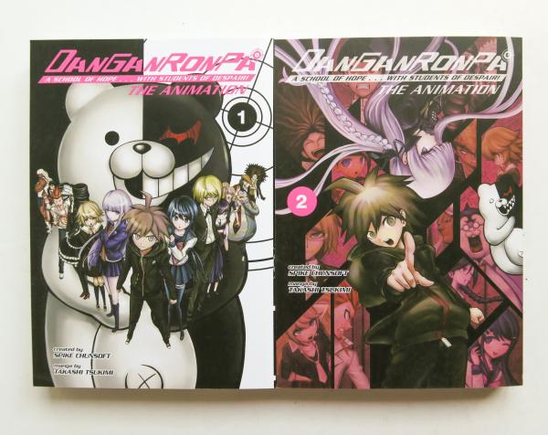 Danganronpa A School of Hope With Students of Despair The Animation Vol. 1 & 2 Dark Horse Manga Book Lot