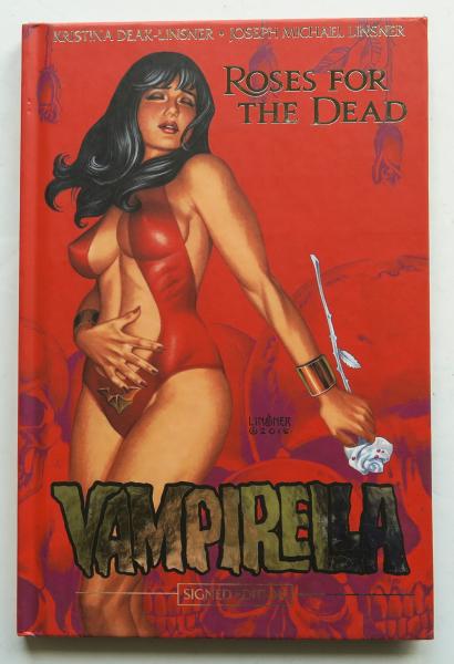 Vampirella Roses For the Dead Signed Edition Dynamite Graphic Novel Comic Book