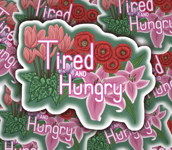Tired and Hungry Sticker picture
