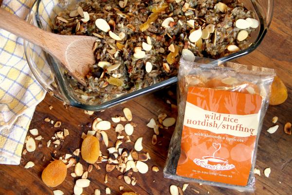 Wild Rice Hotdish/Stuffing Mix with almonds and apricots
