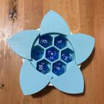 Aperture Dice Box - Mint Blue Body and Petals with White Ring
