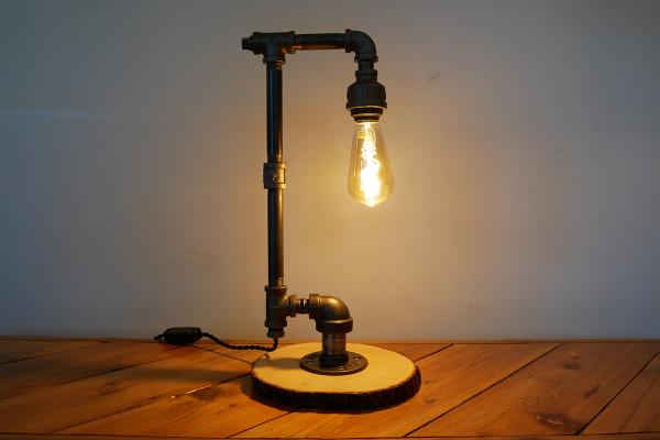 Wood Slice Base Lamp