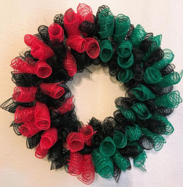 Mesh Kwanzaa Wreath