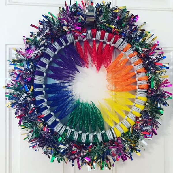 Holiday Rainbow LBGTQ Wreath picture