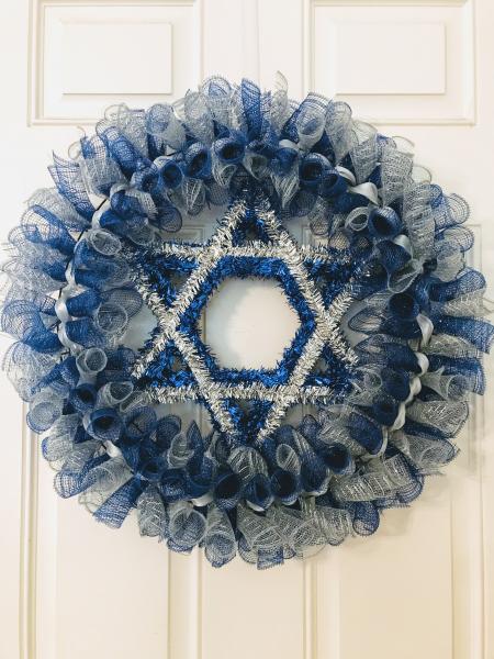 Star of David Hanukkah Wreath picture