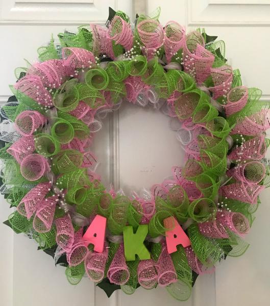 Pink and Green Wreath