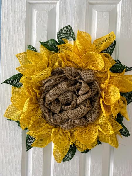 Sunflower Burlap Wreath picture