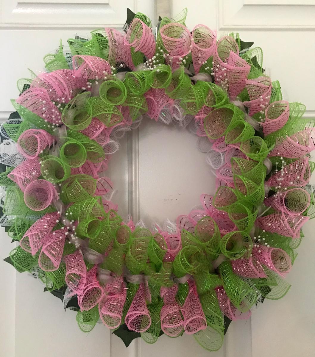 Pink and Green Wreath picture