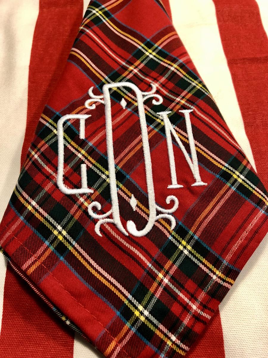 Monogram S/6 Tartan Dinner Napkins picture