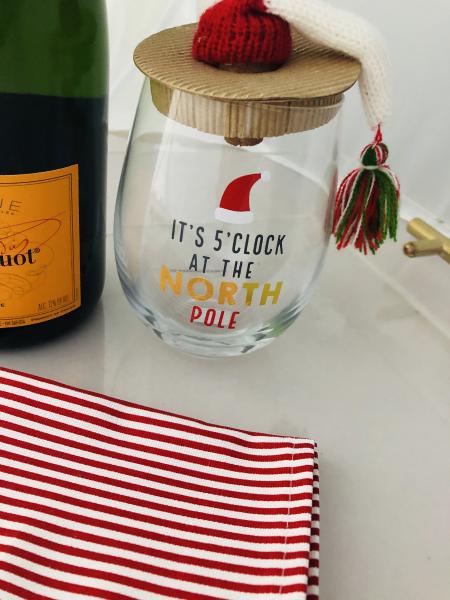 Holiday | Wine Glassware | It's 5 o'clock at the North Pole picture