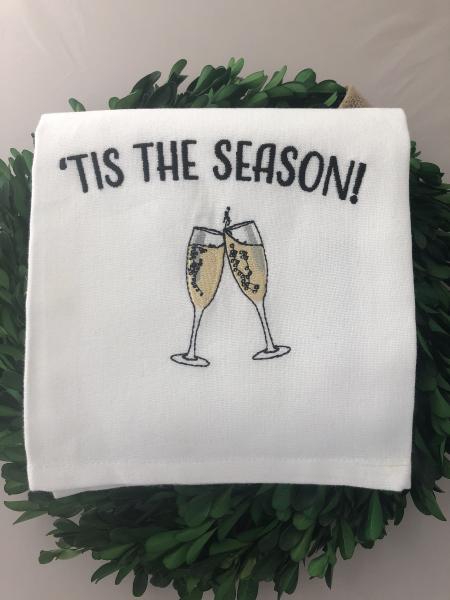 Monogram Tis the Season Tea Towel picture