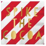 Holiday | Spike the Cocoa Beverage Napkins (20 ct), Cocktail Napkins with Gold Foil