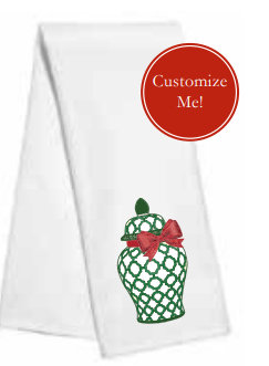 Monogram Ginger Jar Tea Towel picture