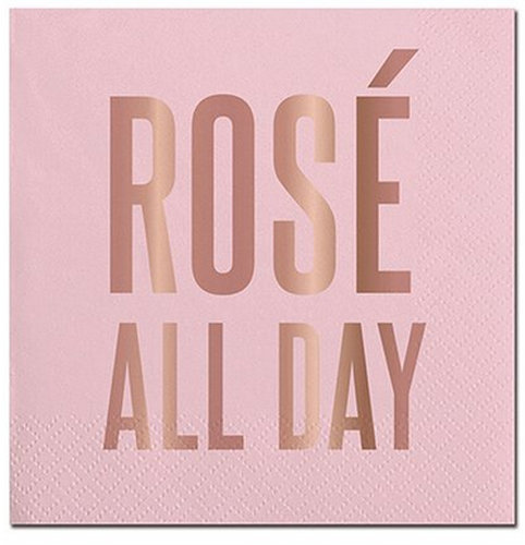 RosÃ© All Day Beverage Napkins (20 ct), Cocktail Napkins with RosÃ© Foil picture