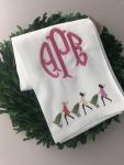 Monogram Tree Toters Tea Towel