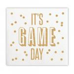 It's Game Day Beverage Napkins (20 ct), Cocktail Napkins with Gold Foil