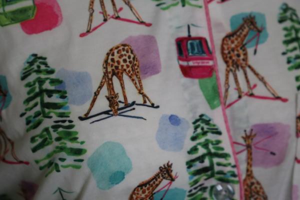 Giraffe on Skis Pajama Set picture