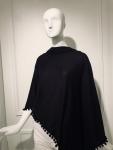 Monogram Black with Pom Poncho