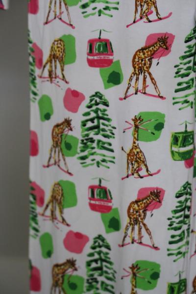 Giraffe on Skis Pajama Set picture