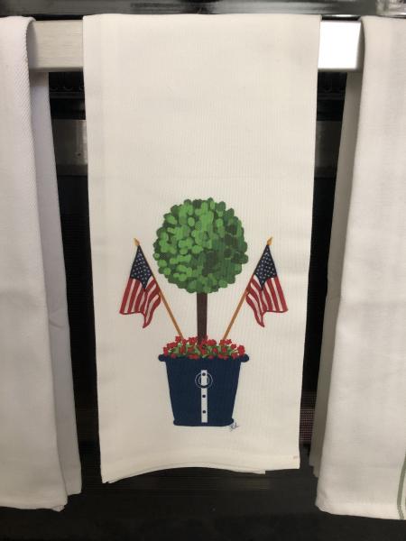 Patriotic Tea Towel with Monogram picture
