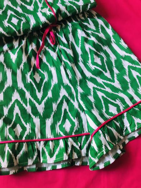 Green Ikat Ruffle Short Set picture