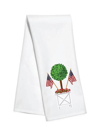 Patriotic Tea Towel with Monogram picture
