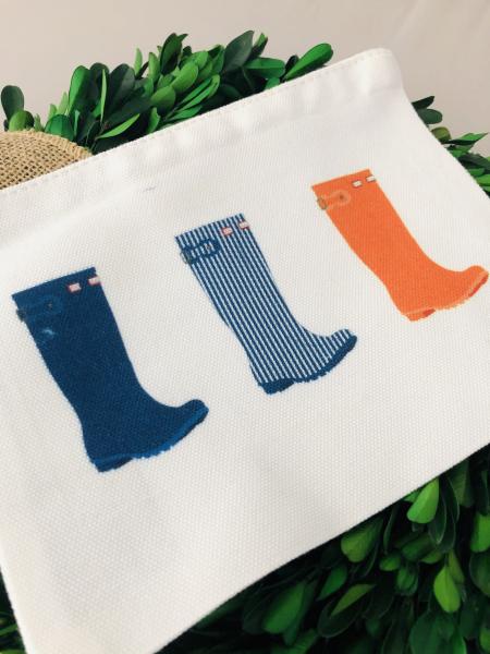 Preppy Rain Boots Flat Zip picture