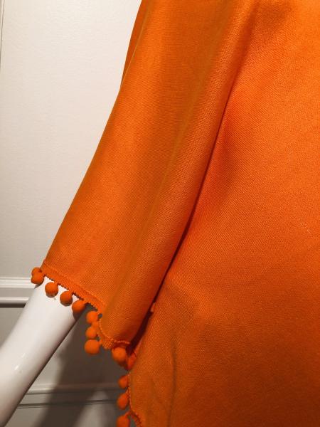 Monogram Orange with Pom Poncho picture