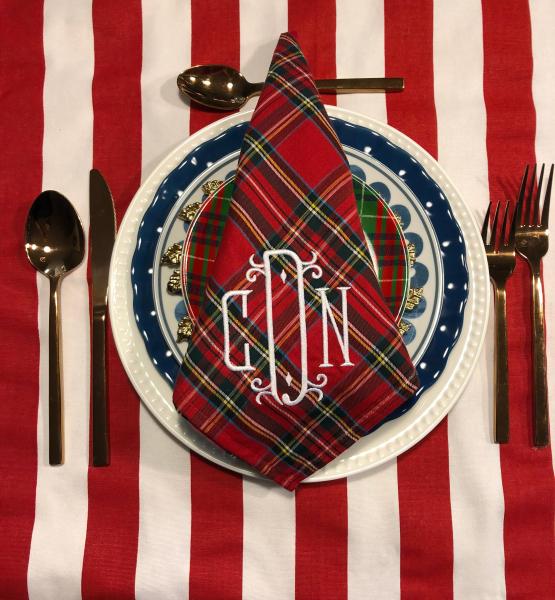 Monogram S/6 Tartan Dinner Napkins picture