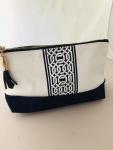 Classic Trellis Navy Cosmetic Tote