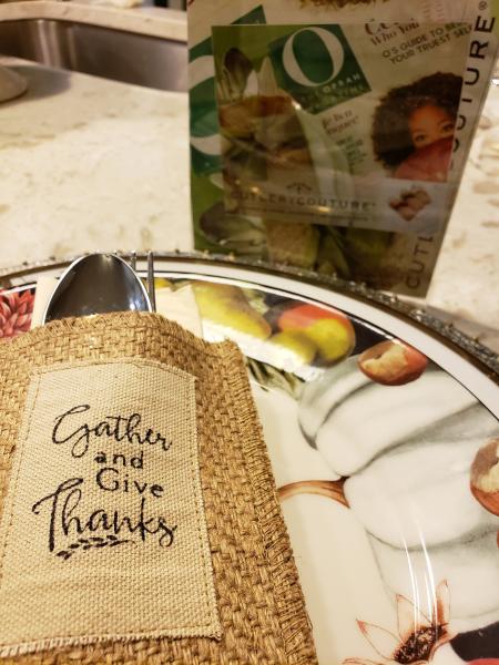 Gather and Give Thanks Silverware Pouch | Flatware Pouch | Silverware Holder | Party Table Setting | Holiday Table Setting S/8 picture
