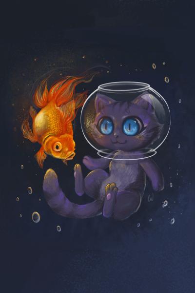 Cat Fish [Art Print]