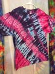 Tie Dye - Tie Dyed T Shirt - Mens L (42-44) Fruit of the Loom 100% Cotton Short Sleeve Shirt #342