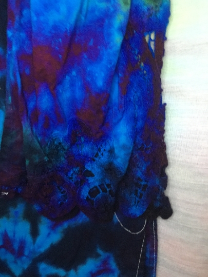 Recycled and Tie Dyed! Crinkle Tie Dyed Bold Colors - H&M - Womens Size 8 - Tunic picture