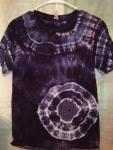 Purple and Blue "Jellyfish" Tie Dyed Shirt - Mens S (34-36) Fruit of the Loom 100% pre shrunk cotton shirt.  #263