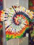 Tie Dyed Rainbow Confetti Tie Dyed T Shirt - Mens 2XL (50 - 52) - Fruit of the Loom - 100% Cotton Shirt - Short Sleeve. #297