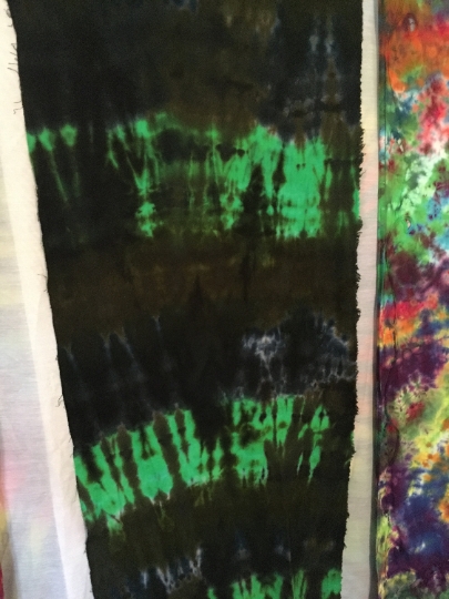 Tie Dyed 100 % Cotton Flannel Scarf - Dark and Warm Colors - Beautiful Accessory for Anyone! 62"x20". #2 picture