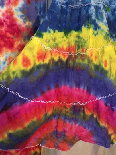 Tie Dye - Tie Dyed Womens Skirt - D&Co Womens Broomstick Skirt - Womens 2 x Skirt - Plus Size - Recycled Clothing picture