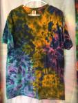 Tie Dye Crinkle Style Tie Dyed T Shirt Short Sleeve Mens Shirt - Mens L (42-44) Fruit of the Loom #170