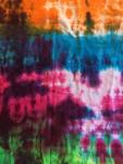 Tie Dyed 100% Cotton Flannel Scarf - Rainbow Colors -63x21". #14