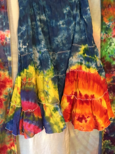 Tie Dye - Tie Dyed Womens Skirt - D&Co Womens Broomstick Skirt - Womens 2 x Skirt - Plus Size - Recycled Clothing picture
