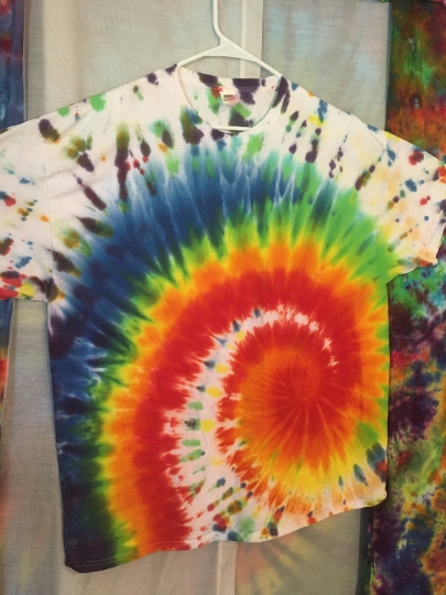 Tie Dye - Rainbow Confetti Tie Dyed T Shirt - Mens 2 XL (50-52) 100% Cotton Fruit of the Loom. #308 picture